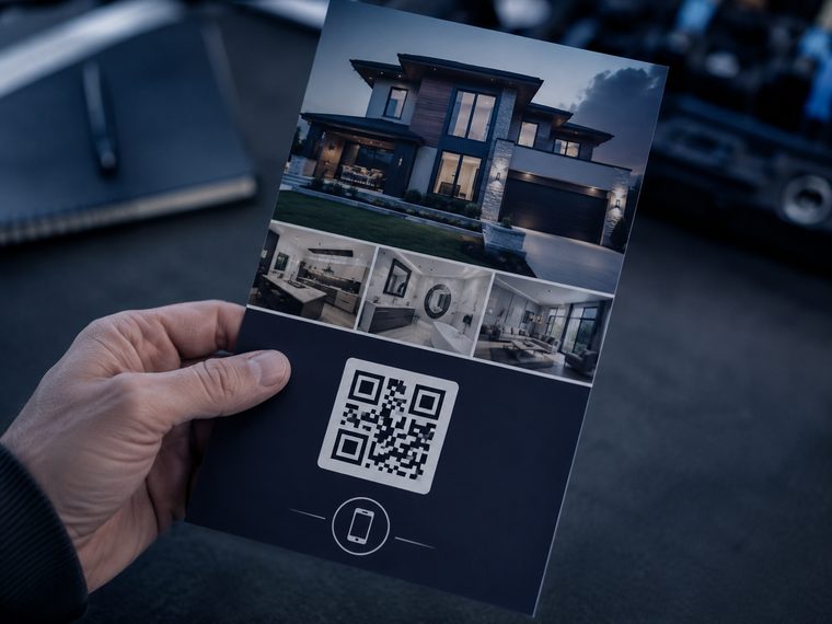 QR code on a printed flyer